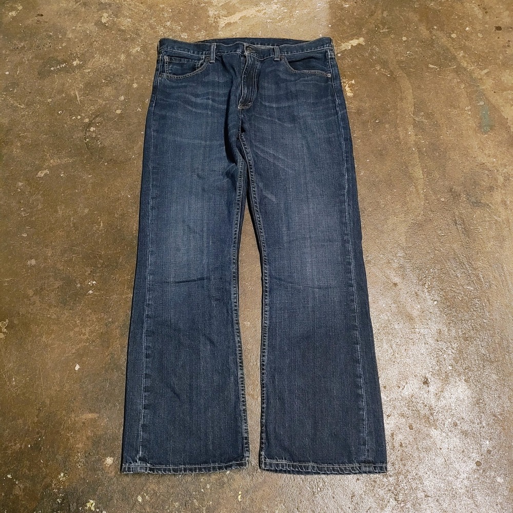 Levi's 527 Jeans Men 38x32 Slim Bootcut Mid Rise Dark Wash Denim Western Red Tab